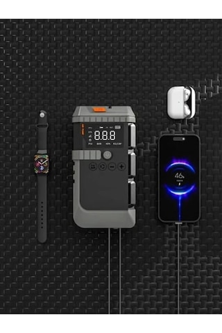 Castu Cs64plus Max Jump Starter Akü Takviye Cihazı 4'ü 1 Arada Powerbank, Hava Kompresörü, Lcd Ekran,12.000mah