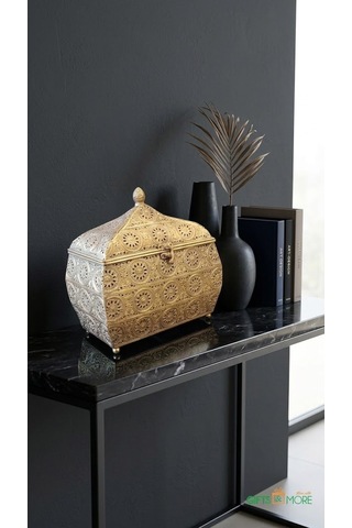 Panalı Pnl-mg127 M Gold Metal Dekoratif Kutu