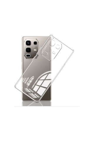 Infinix Note 50 Pro Plus Uyumlu Silikon Kılıf - Kamera Korumalı Esnek Pastel Renk Kapak-Şeffaf