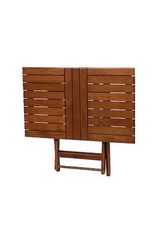London Atina Katlanır Ahşap Bahçe Balkon Seti: 80x140 Masa, 4 Sandalye