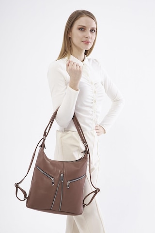 Derinss Leather Derinss Dkb501 Hakiki Deri Kadın Kahverengi Sırt Ve Omuz Çantası 001