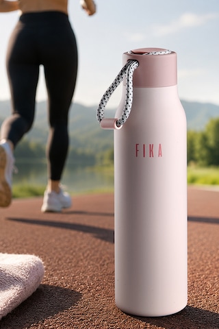 Neoflam Fika Rento Sızdırmaz Vidalı Kapaklı Geniş Ağızlıklı Kolay Taşınabilir Çelik Termos 600 Ml Pembe