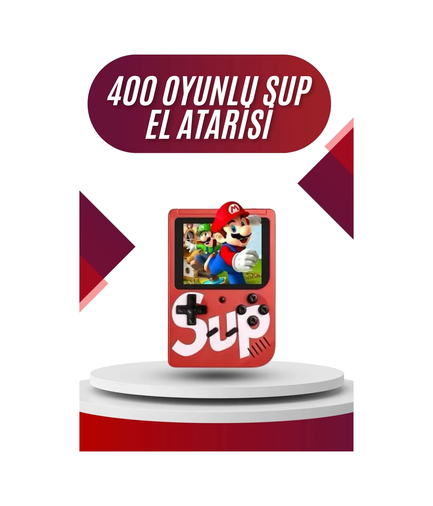 Sup Atari Retro 400 Nostalji Oyunlu Mini Atari Taşınabilir Oyun Konsolu - 550