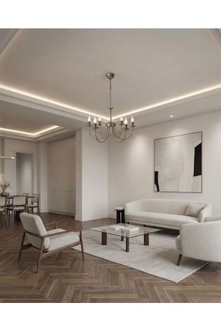 Öykü 6lı Eskitme Boya Modern Sarkıt Avize ESKİTME BOYA