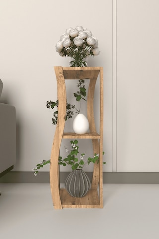 Lavellan Arin Çok Katlı Dekoratif Çiçeklik - 3 Katlı Ahşap Saksılık Köşe Standı