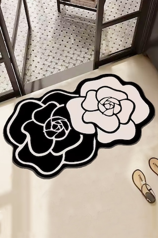 Bungari Rose Banyo Paspası 60x100cm Kaydırmaz Tabanlı Djtbanyo Renkli