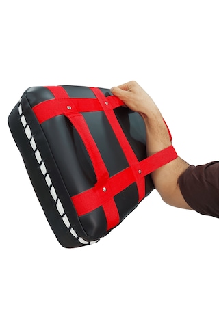 Pars 3 Kollu Büyük Boy Darbe Yastığı Siyah-kırmızı Kırmızı