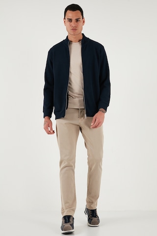 Buratti Pamuklu Relaxed Fit Dik Yaka Fermuarlı Erkek Hırka 5901075 Lacivert