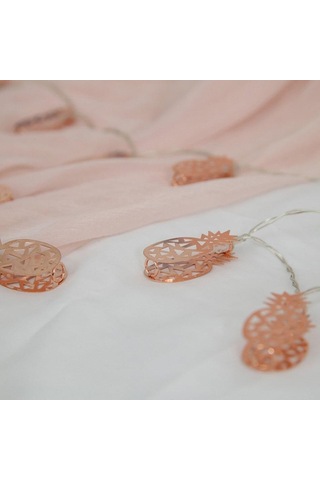 Hdmarketim Bakır Renk Ananaslı Led Gün Işığı Gece Lambası Dekorat