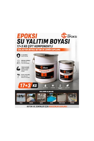 Su Yalıtım Boyası 20 Kg Çift Komponentli İzolasyon Boyası Beton ve Zemin Kaplama