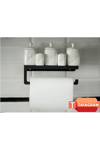 Metal Bahartatlık Raflı Havluluk&hav Siyah