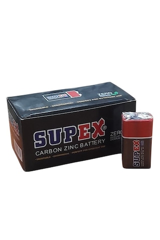 Supex 9volt Pil Paket 12 Adet
