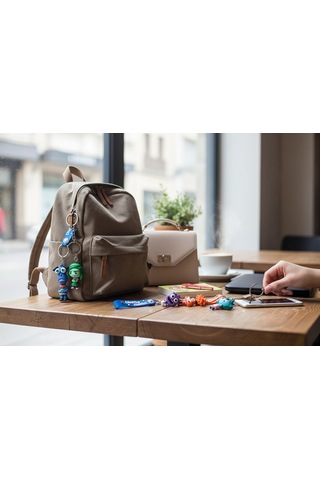 6 Lı Ters Yüz Duygular Karakter Anahtarlık Veya Çanta Süsü Çok Renkli