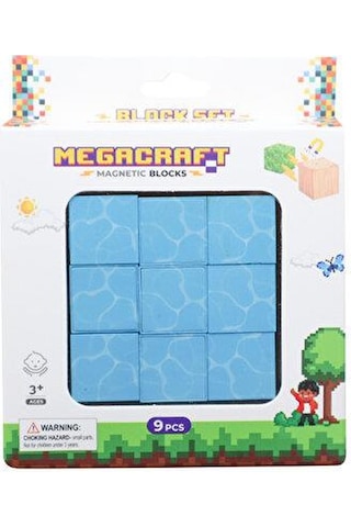 Megacraft Manyetik Bloklar Su Desenli Blok 9 Parça Mc1406