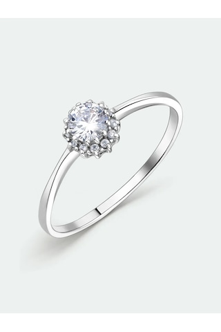 Torgovyj Dom Uvelir Holding 925 Ayar Gümüş Taşlı Zarif Nişan Yüzüğü 140973739 Gümüş