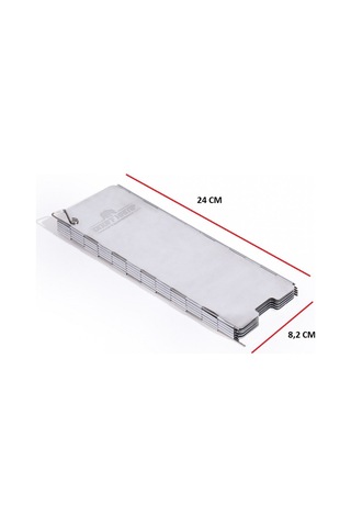 Tencere Tava Çaydanlık Ve Çatal Kaşık Bıçak Seti Katlanır Rüzgar TTC-CKB-RUZ Açık Gri