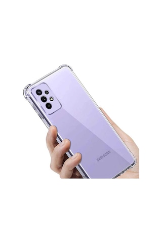 Samsung Uyumlu Galaxy A13 4g Kılıf Zore Kamera Korumalı Nitro Anti Shock Silikon Renksiz