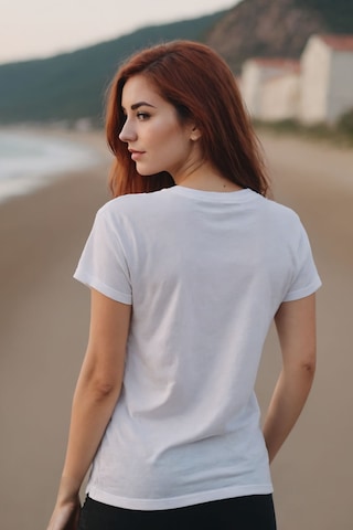 Squitee Talk Less Do More Baskılı Beyaz V Yaka Tişört - Beden: Xs