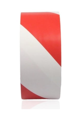 Bosstape Yer İşaretleme Bandı 48mm X 30mt - Kırmızı/beyaz