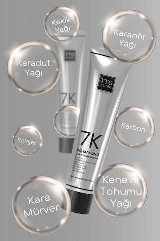 Tto Clinic 7k Aktif Karbonlu Diş Macunu 75 Ml Diş Eti Ve Mine Bakımı Temel Bakım