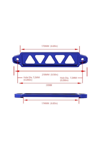 Symbee Honda Civic Ek Eg İçin 190mm / 218mm Evrensel Pil Sabitleme Kırmızı Alüminyum Tutucu Ve Braket Seti