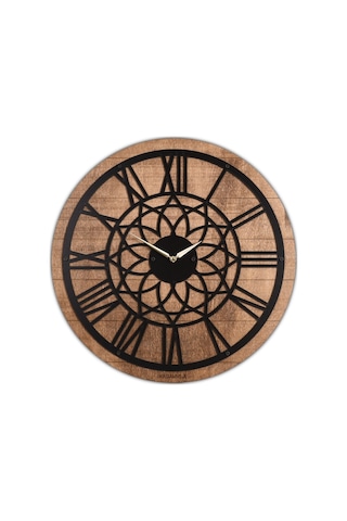 Wind Rose Dekoratif Ahşap Duvar Saati - Madamvila