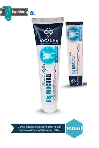 Ayos Life Gümüş İyonu ve Bitkisel Yağlarla Tam Koruma ve Onarım Diş Macunu 100 ML