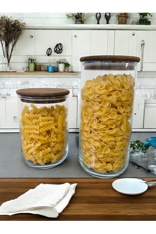 Selka Home 2 Adet Liya Cam Kavanoz