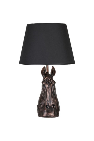 Qdec Modern Dizayn At Abajur Bakır Siyah Diğer