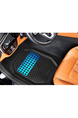 Hyundai İ20 2016 Model Uyumlu Siyah- Mavi Renk Premium Oto Paspas Seti