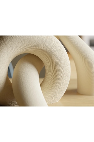Alvera Interlocking Vazo 3d Baskı Iç Içe Geçen Dekoratif Vazo-bej