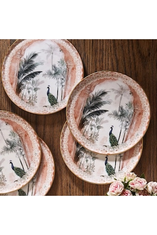 Fecra Peacock 6 Parça Pasta Tabağı Seti