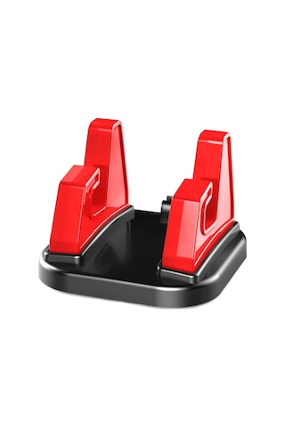 Yifomall Araç Telefon Tutucu, 360 Derece Döner, Sabitli Kancalı, Navigasyon Ve Tablet Uyumlu, Kırmızı, 6x6x4.5cm, Kauçuk Tabanlı, Ekranı Korumalı Kırmızı