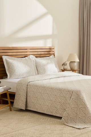 Kaşmir Home Space Çift Kişilik Yatak Örtüsü Takımı Gri Gri