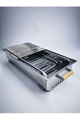 Mizan Marina Grill XL Krom Mangal 35 x 70 CM