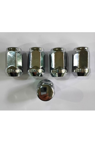 Bijon Somunu Krom Kaplı M14x1.5 - Aa 19mm Boy 35 Mm, 5adet Somun