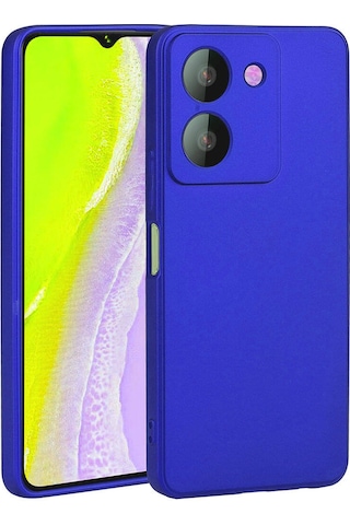 Zore Vivo Y36 4g Kılıf Msra Premier Silikon Kapak - Saks Mavi Saks Mavi