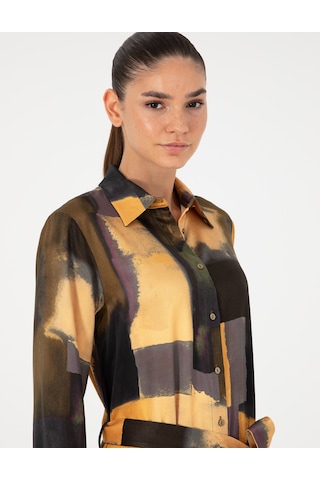 Pierre Cardin Kadın Safran Elbise Dokuma 50293307-vr043 Safran