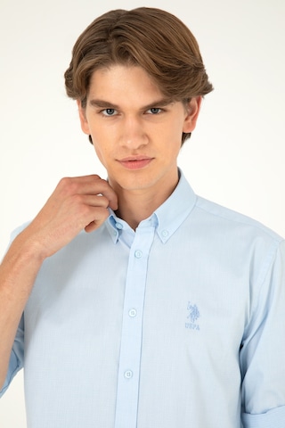 U.s. Polo Assn. Erkek Açık Mavi Gömlek Desenli 50283726-vr003 Açık Mavi
