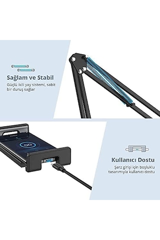 Uzun Kollu Ayarlanabilir Masaüstü Tablet Ve Telefon Tutucu Diğer
