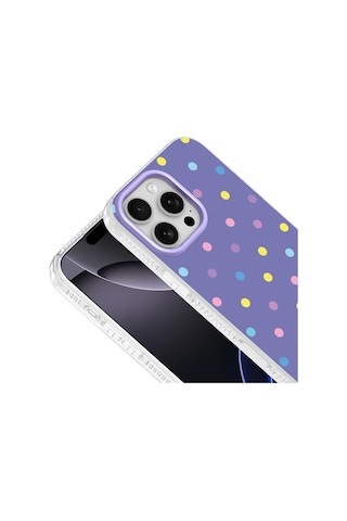 Maks Technology Apple iPhone Uyumlu 16 Pro Max Kılıf Airbag Tasarımlı Mkst Potik Sert Pc Kapak - Lila