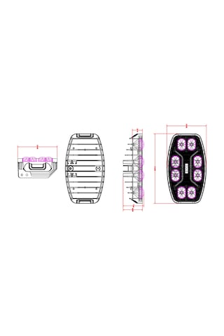 Offroad Sis Lambası 24.6 X 14 X 8.8cm Beyaz-sarı Gündüz Ledli 12-36v Adet / Lass362
