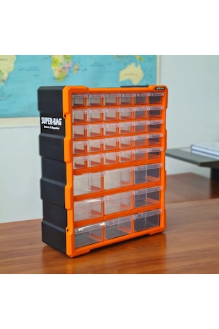 Super Bag Mono Blok Çekmeceli Organizer 39'Lu Büyük Boy Asr-6001