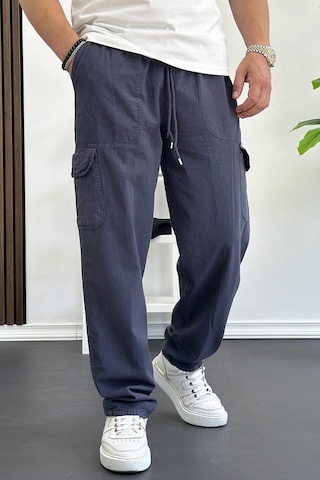 Edwoxmen Erkek Baggy Kalıp Kargo Cepli Pantolon Füme Edw131-fume Füme