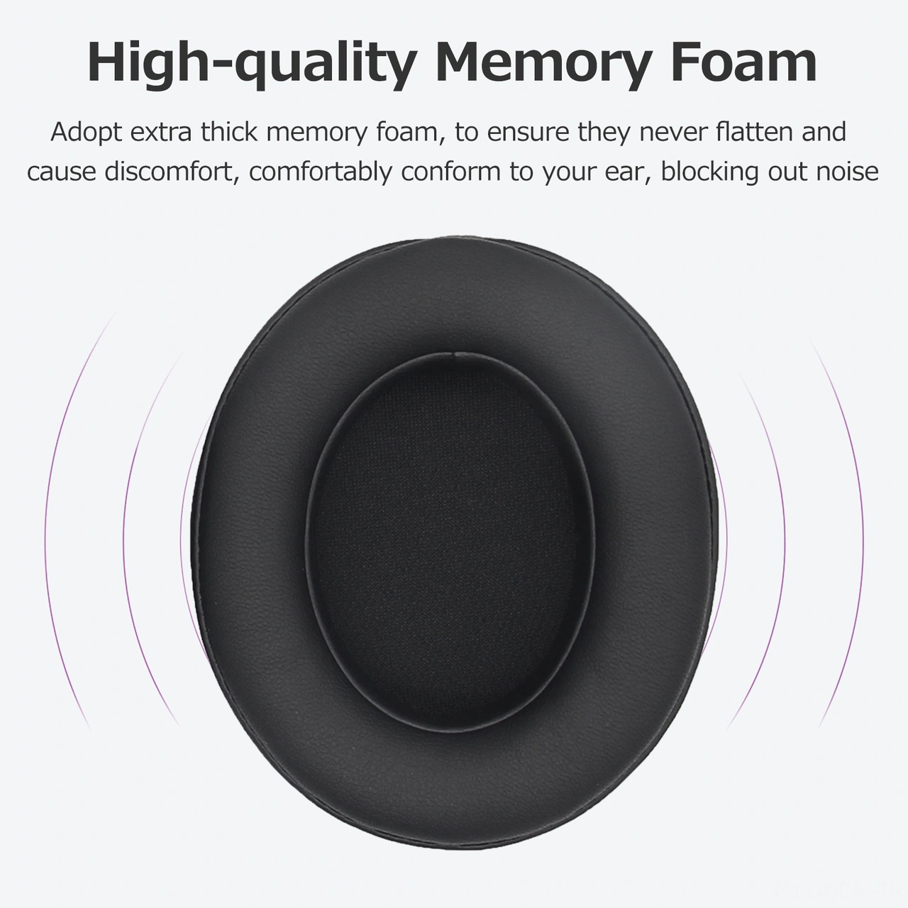 Qingmipy Beats Studio 2/3 İçin Protein Deri Hafıza Köpük Değiştirme Kulaklık Kılıfı - Kırmızı Kırmızı