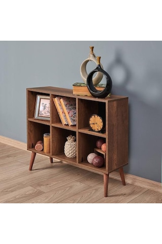 Just Home Paris Kutu Kitaplık - Barok Ceviz Barok Ceviz