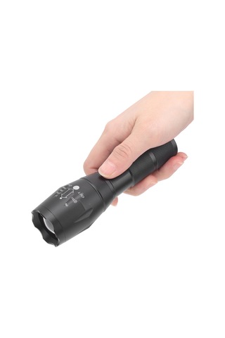 Dış Mekan İçin Gece Feneri Adım Aşağı Meşale Kampı Siyah