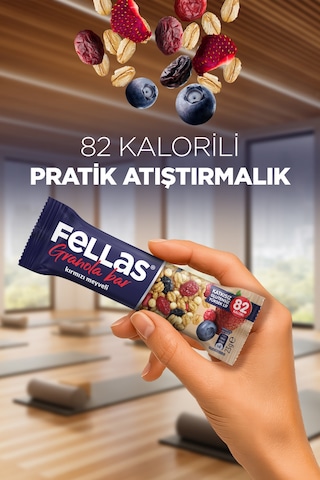 Kırmızı Meyveli Granola Bar 23 G X 12 Adet