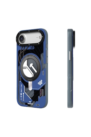 Apple Uyumlu iPhone 17 Air Kılıf M-safe Şarj Özellikli Youngkit Starship Serisi Kapak Mavi Mavi