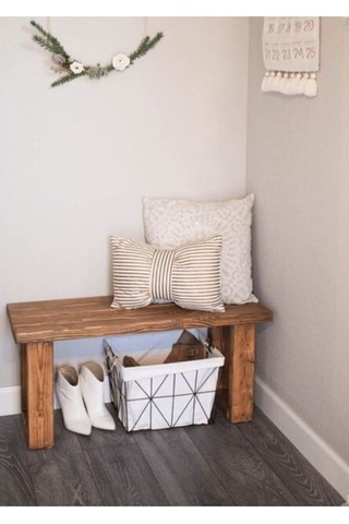 Ahşap Bank , 95x30xh:40cm Bench , Mutfak Bankı, Kapı Önü Bank, Antre Hol Bank Ceviz